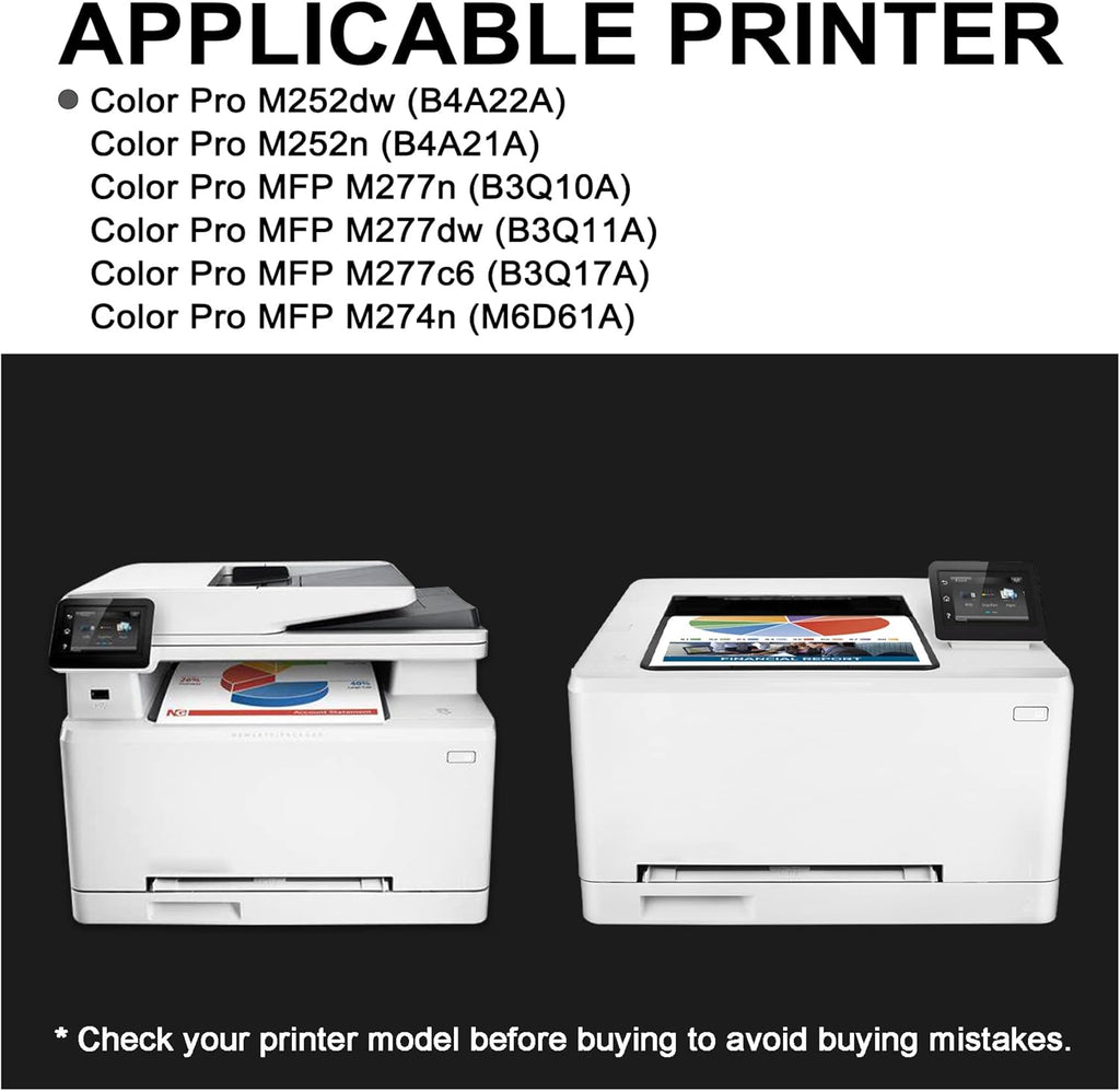 1 Pack Cyan 201X CF401X Toner Cartridge for HP Color Pro M252dw M252n MFP M277n M277dw M277c6 M274n Printer Z596073