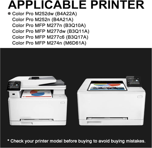 1 Pack Cyan 201X CF401X Toner Cartridge for HP Color Pro M252dw M252n MFP M277n M277dw M277c6 M274n Printer Z596073