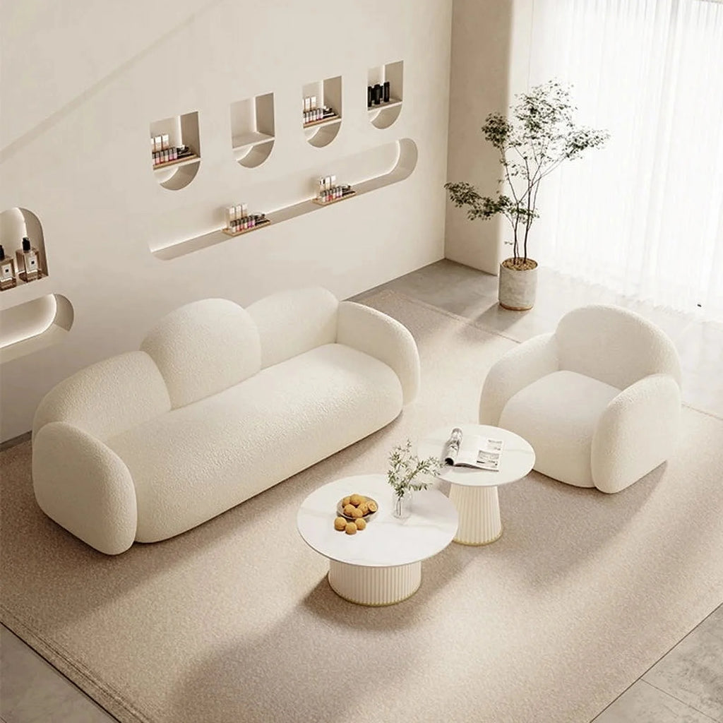 White Velvet Sofa P554668