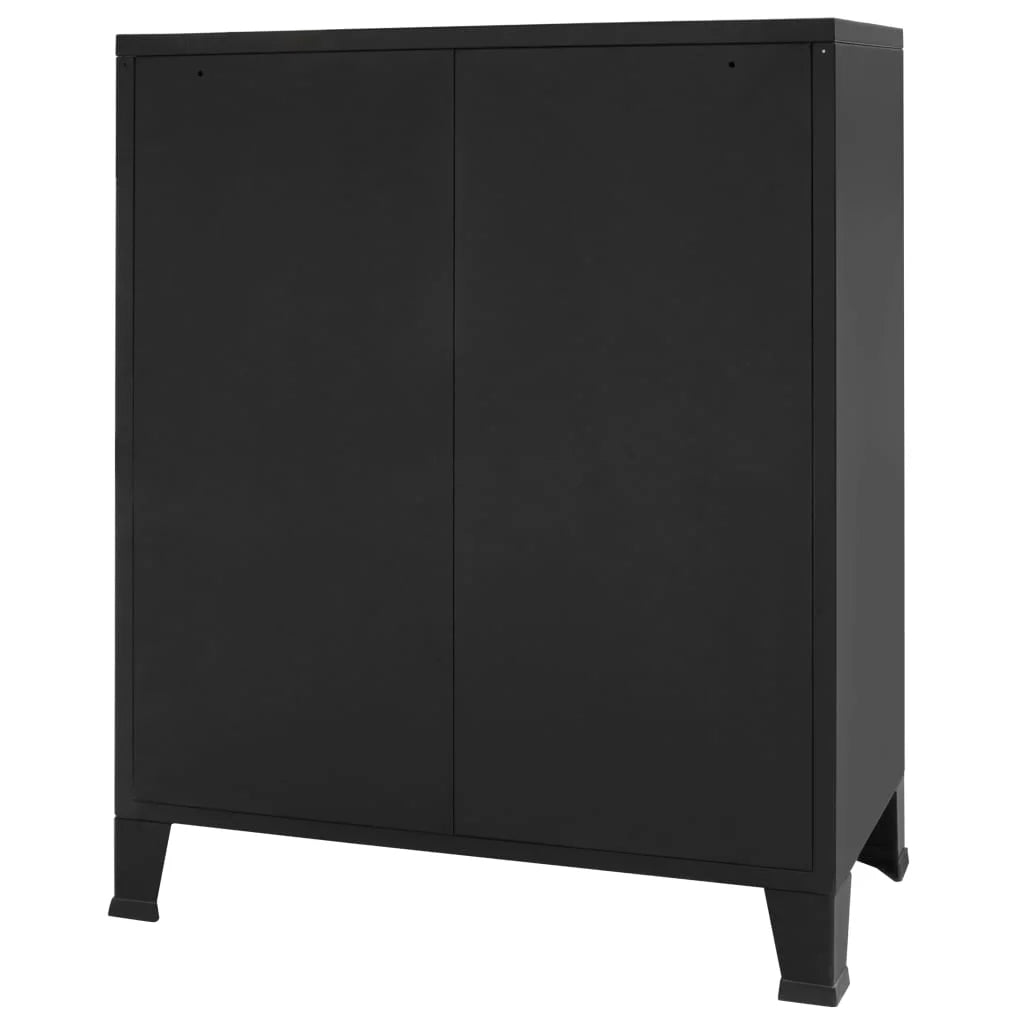 Black 4 Drawer Metal Dresser J40145