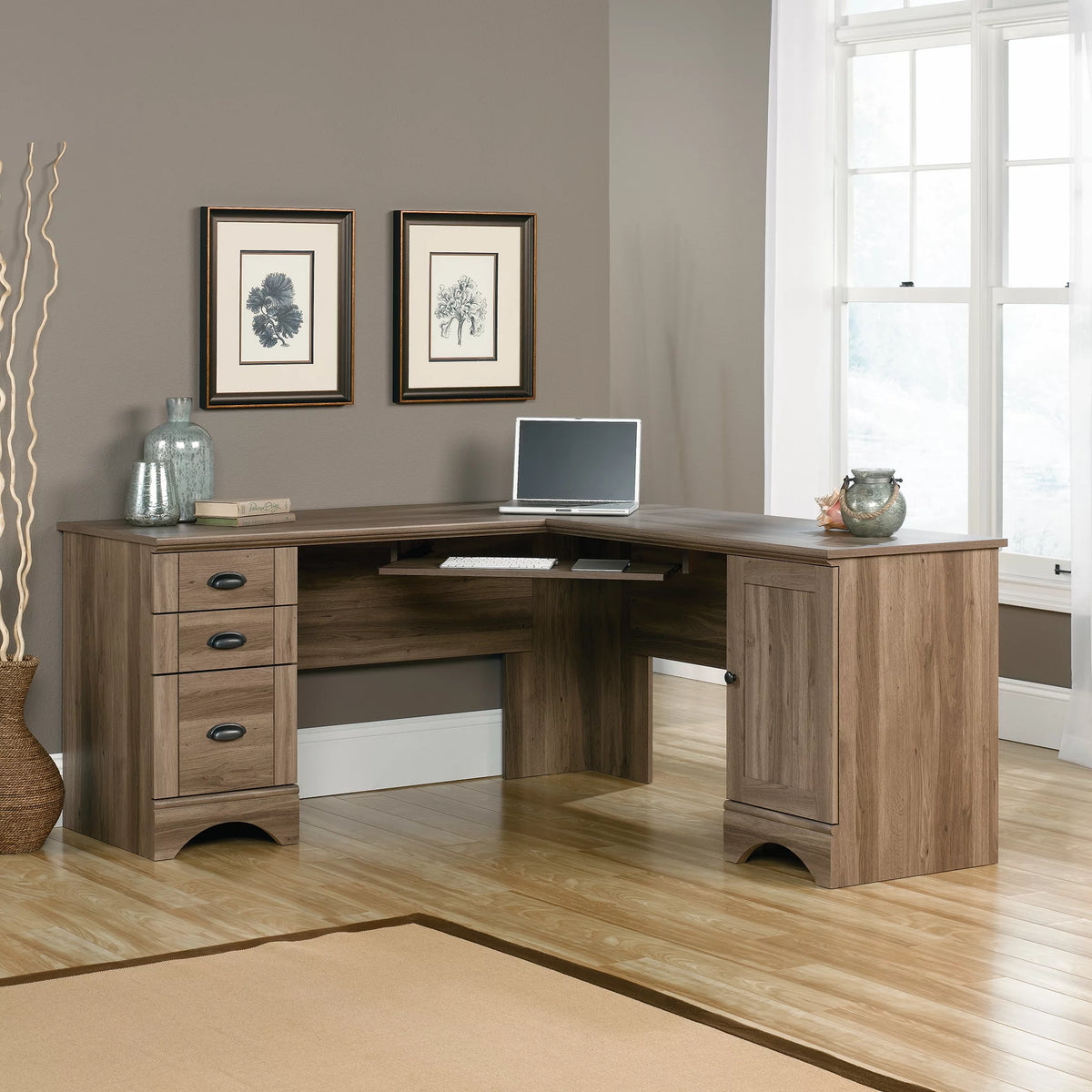 L Shaped Computer Desk with Storage Z1717