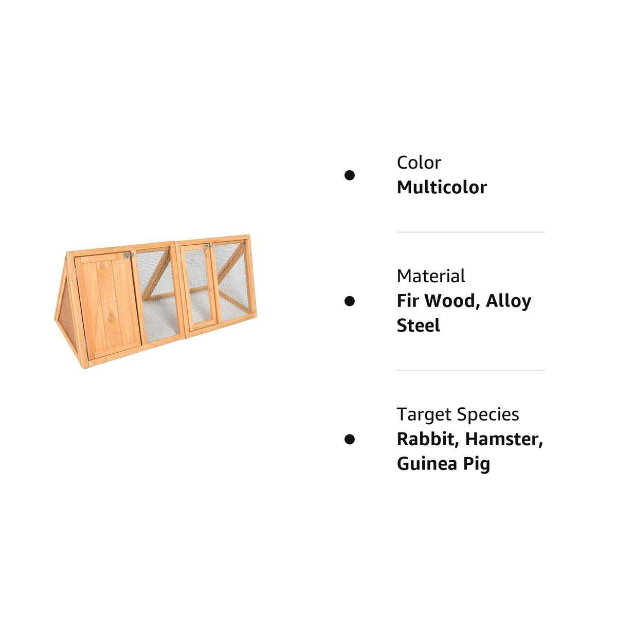 Wooden A-Frame Rabbit Hutch Chicken Coop I604828