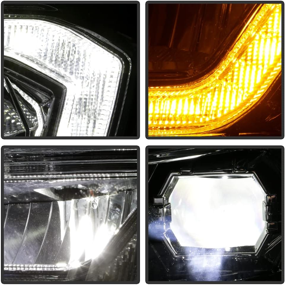 Chrome LED Projector Headlights B2317