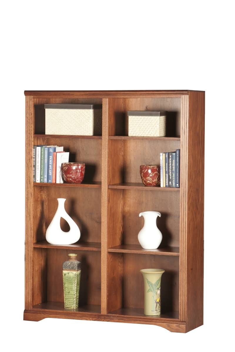 Dark Oak Double Wide Bookcase F517199