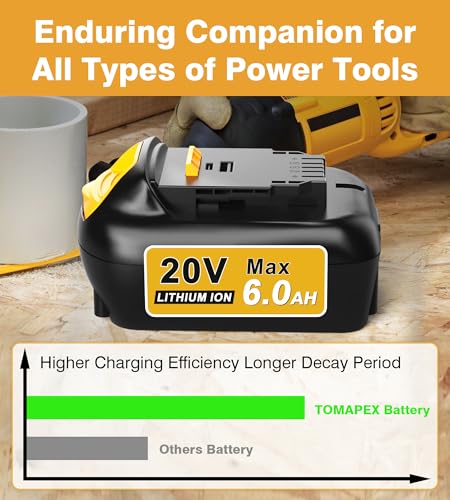 2Pack 6.0Ah Replacement Battery for 20V Cordless Power Tools I7925