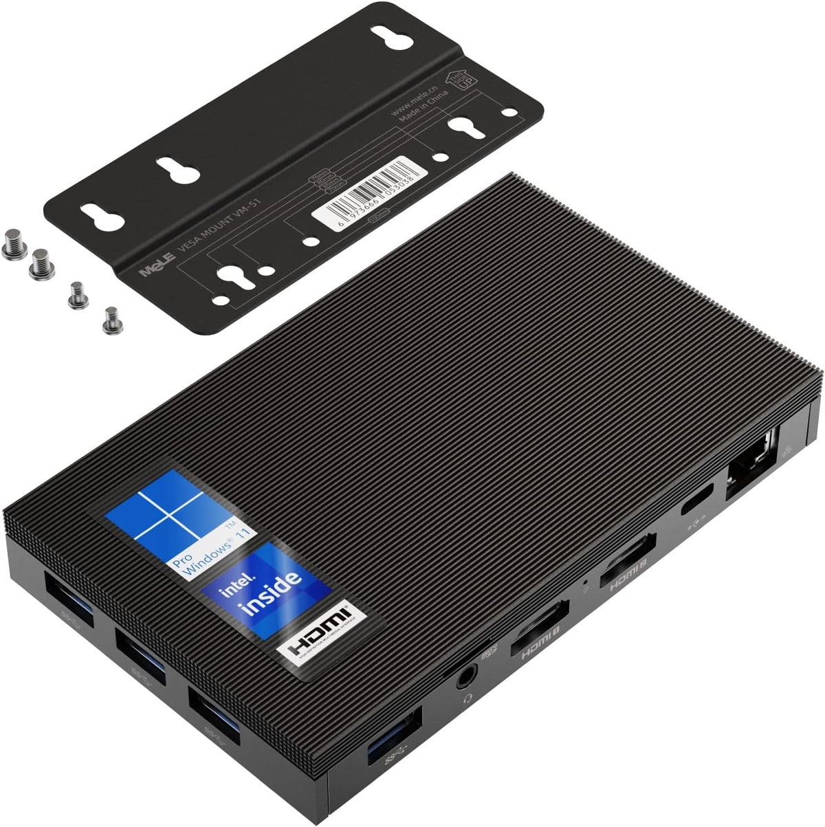 Fanless Mini PC Window11 Pro Celeron J4125 8GB/128GB Small Desktop Computer S776379