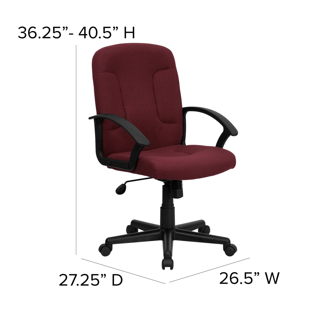 Navy Fabric Executive Swivel Office Chair with Nylon Arms E950
