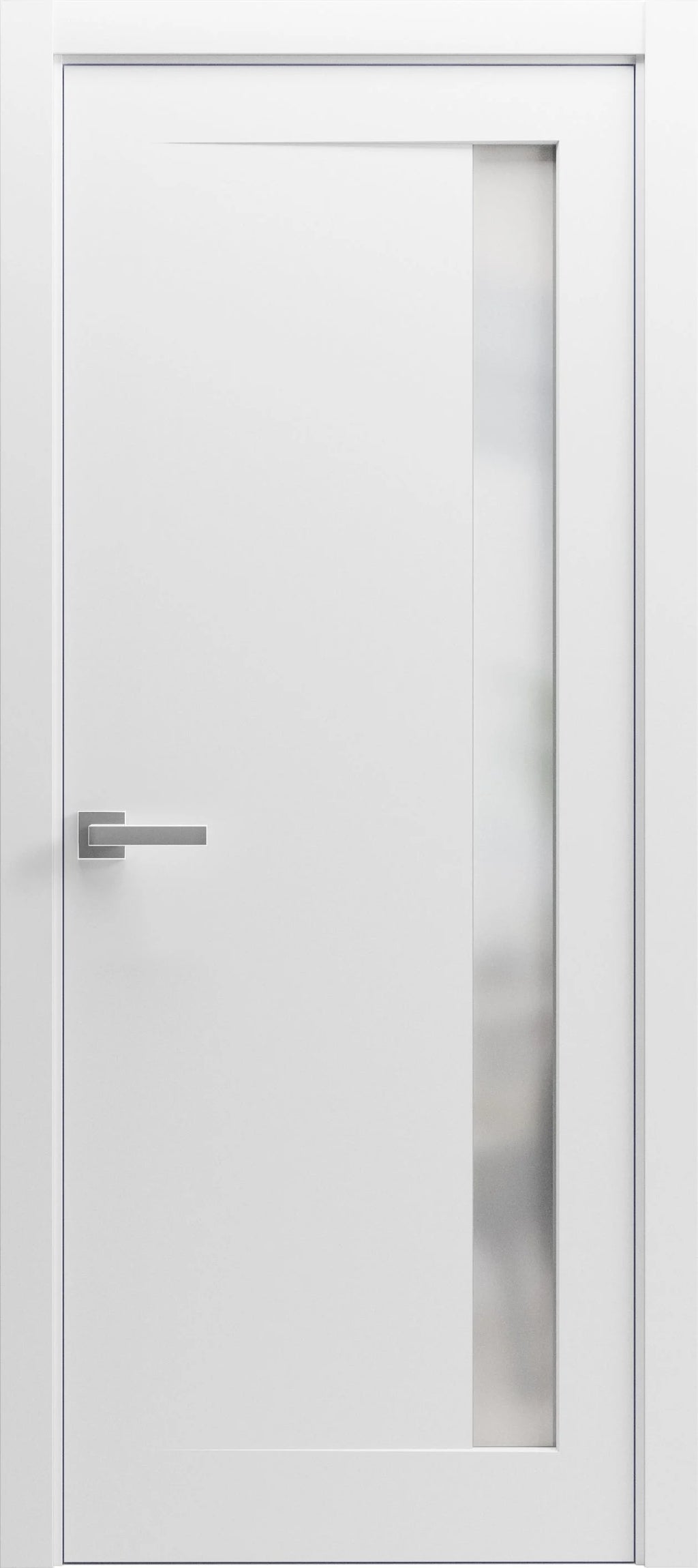 Matte Black Double Barn Door with Frosted Glass D742