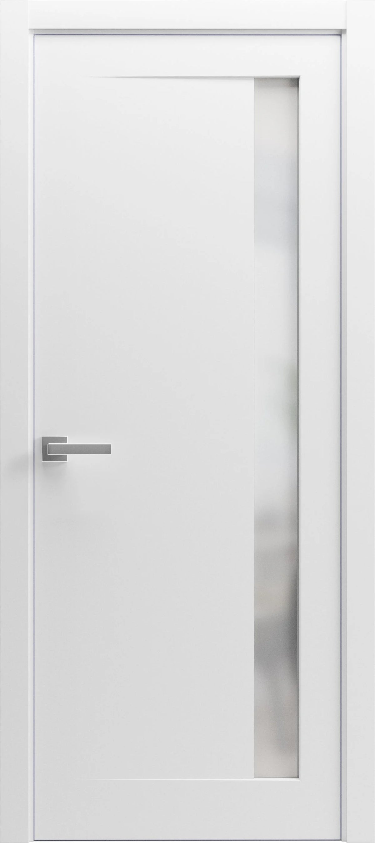 Matte Black Double Barn Door with Frosted Glass D742