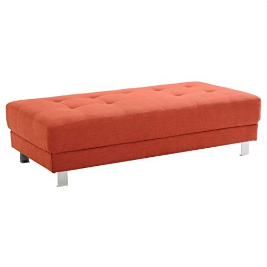 Orange Twill Fabric Ottoman B7369
