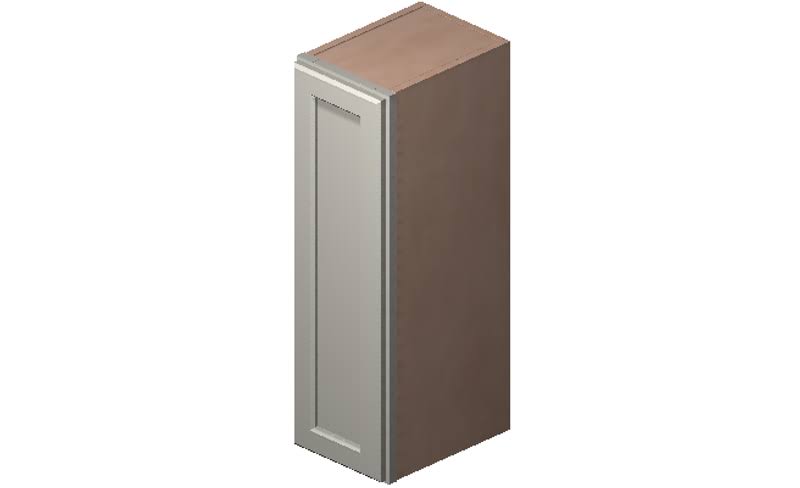 Antique White 9x22 x 30x22 x 12x22 1 Door 2 Shelves Wall Cabinet High-Density Fiberboard K365309