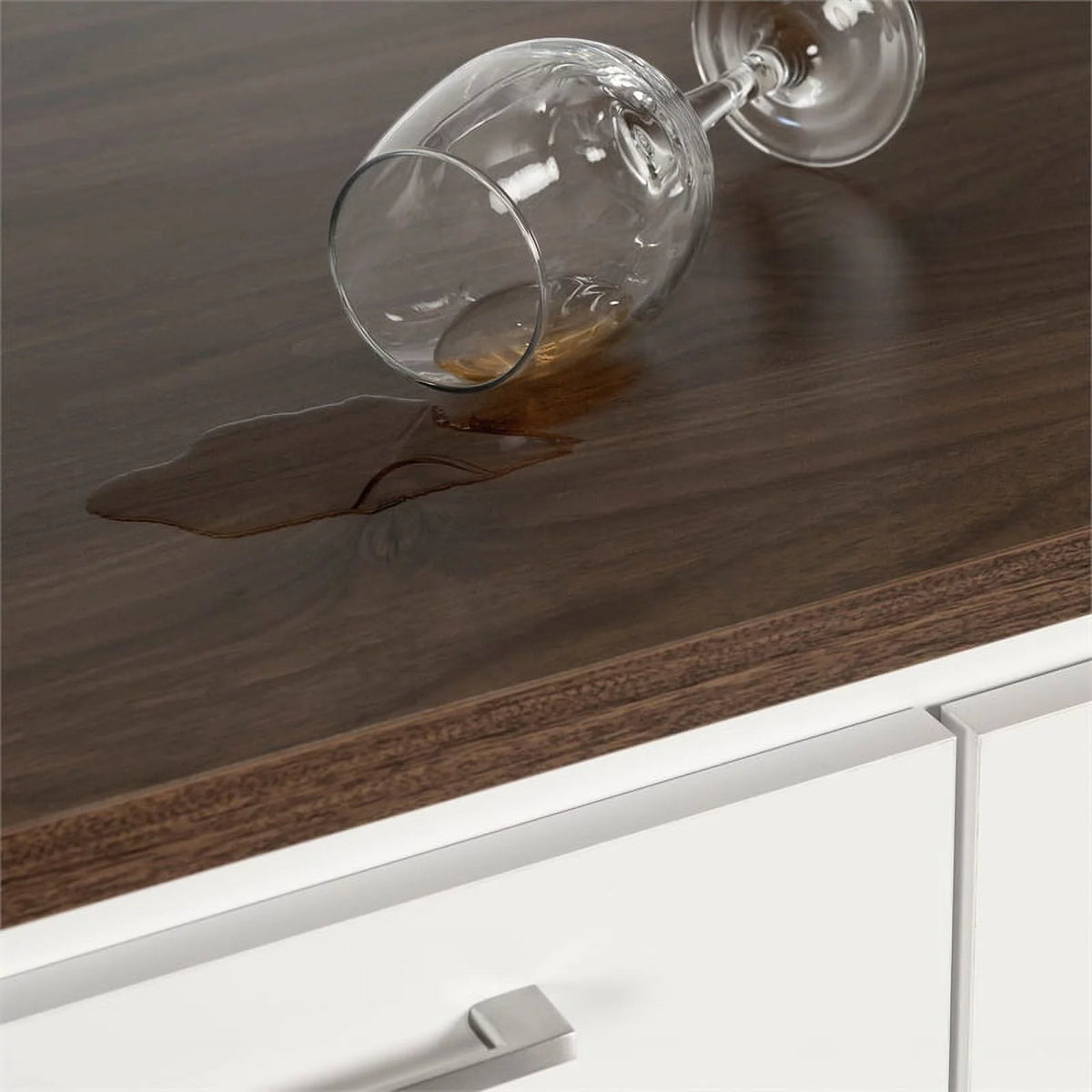 Natural Walnut and White Kitchen Island N7006