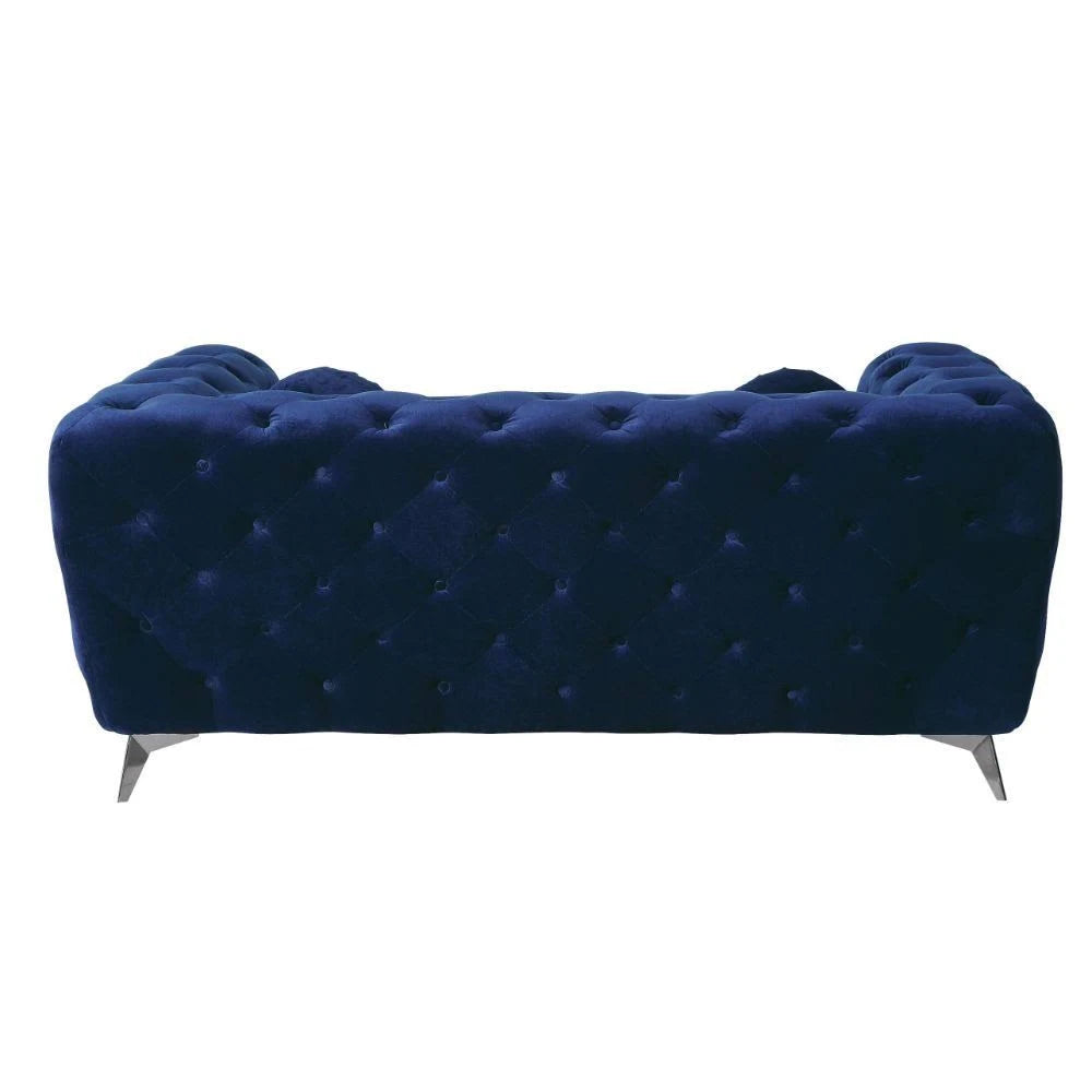 Blue Fabric Loveseat with Sleeper N915706