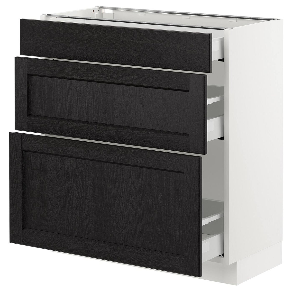 White 3 Drawer Base Cabinet X4010