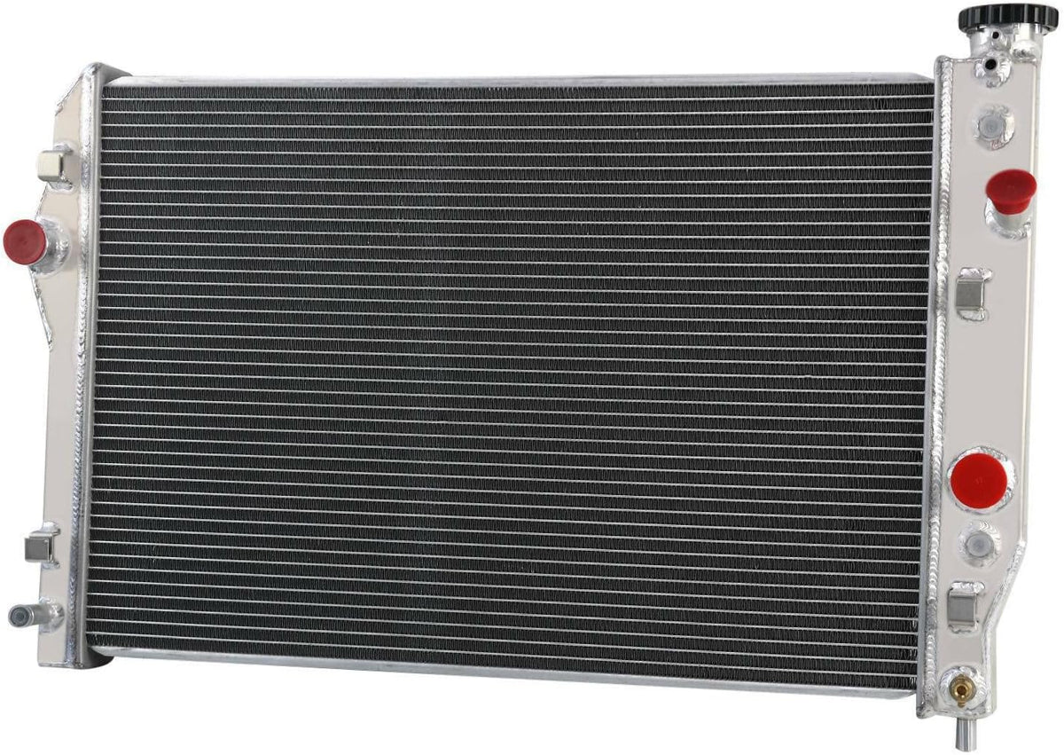3 Row Aluminum Radiator with Electric Fan Shroud Thermostat Kit E254