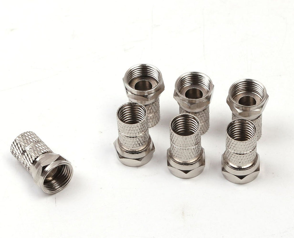 6PCS Twist-On Coaxial Cable Connector Adapter Plug Y640781
