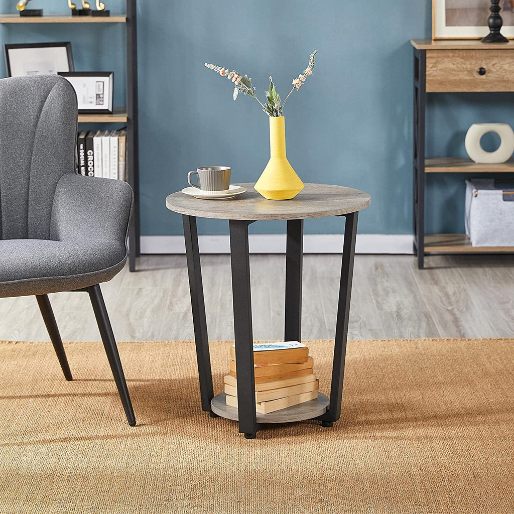 Round 2 Tier Side Table with Storage J252126