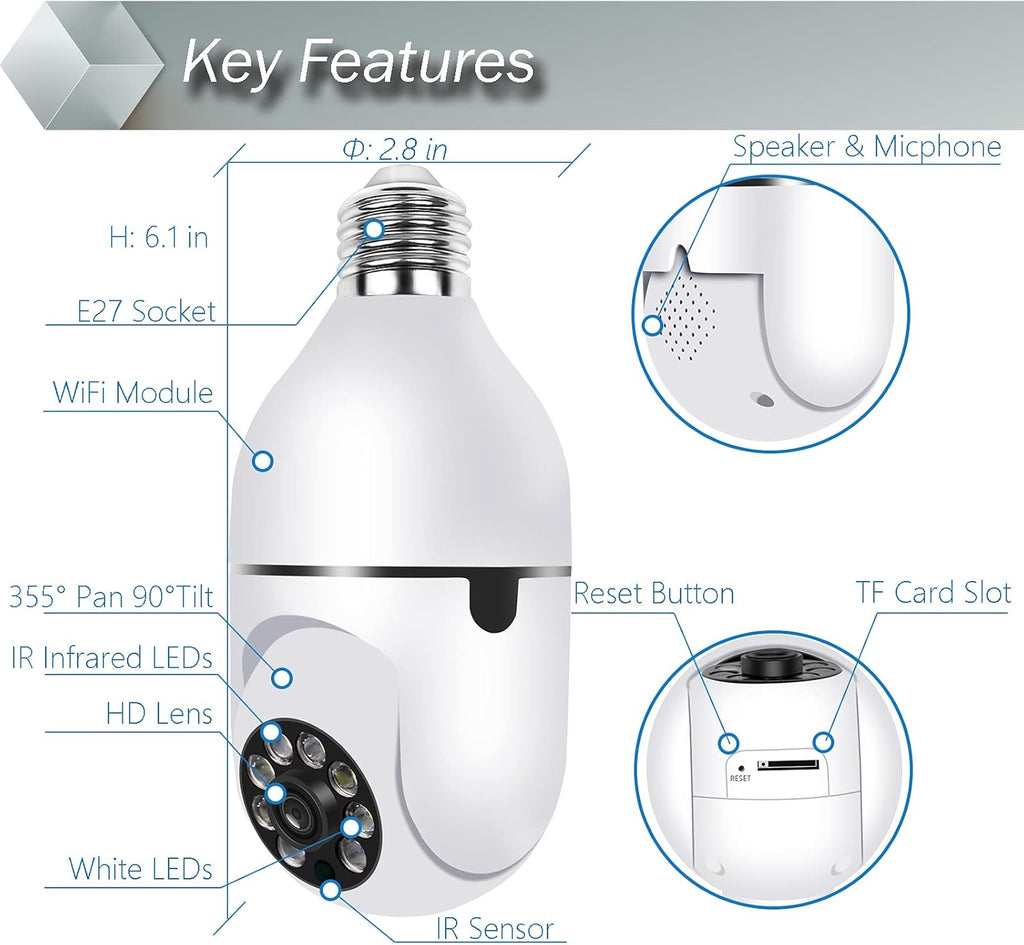 Wireless Wi-Fi Security Camera with Motion Detection and Night Vision N1147