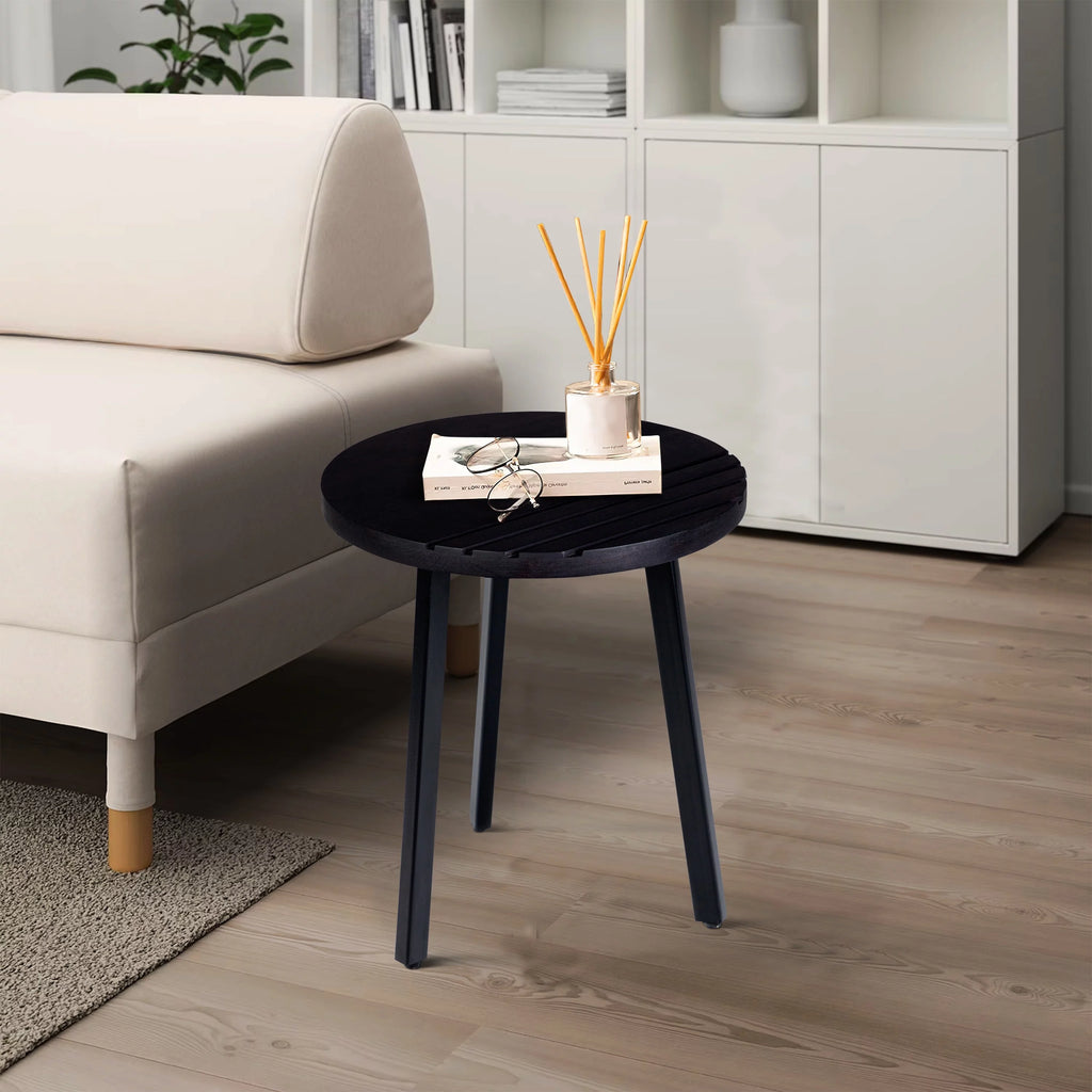 18 Inch Round Mango Wood Side End Table T606