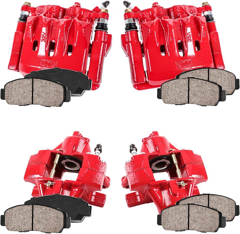 Red Calipers and Ceramic Pads Brake Kit C7943