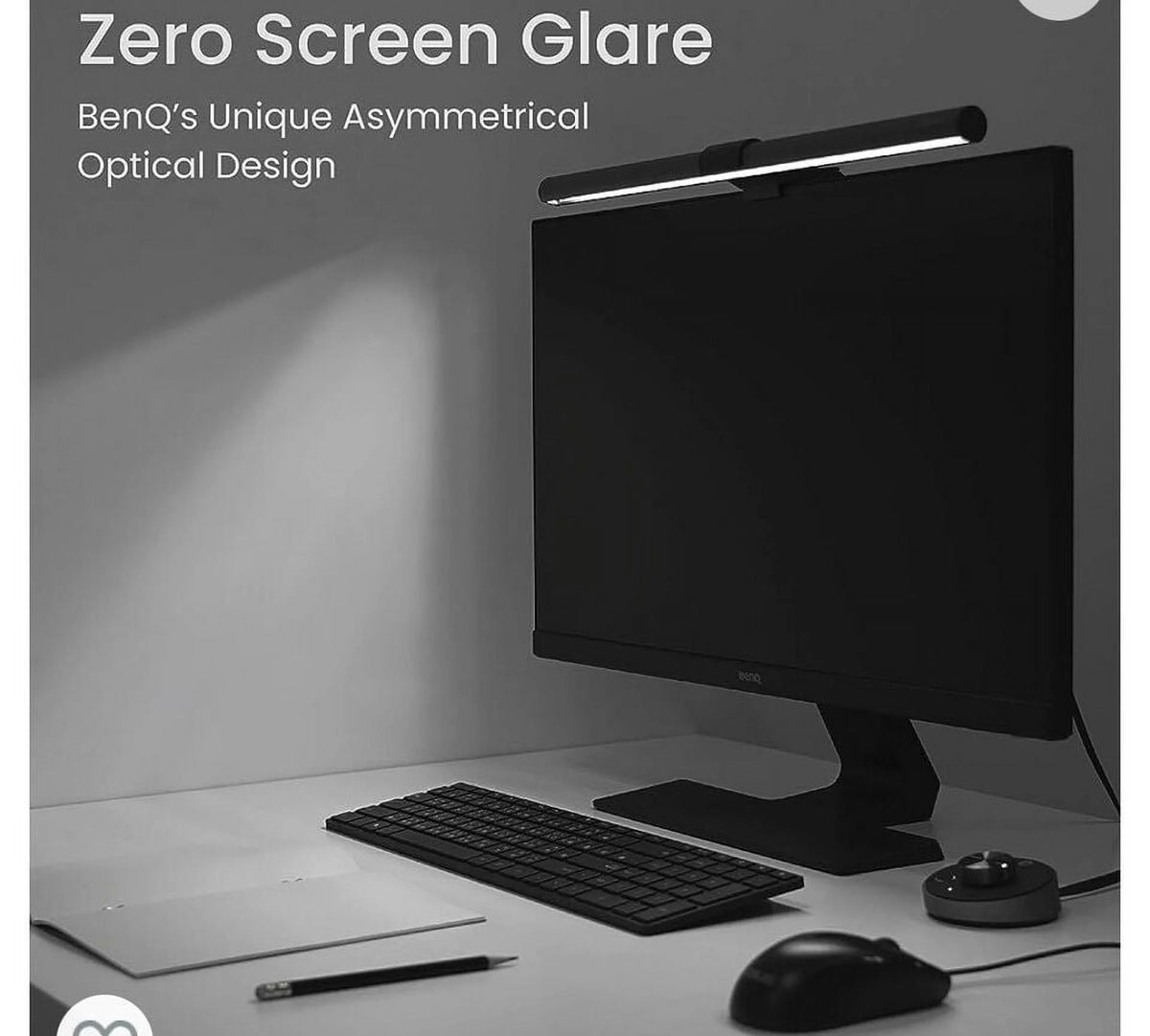 LED Computer Monitor Light Lamp with Desktop Dial S81037
