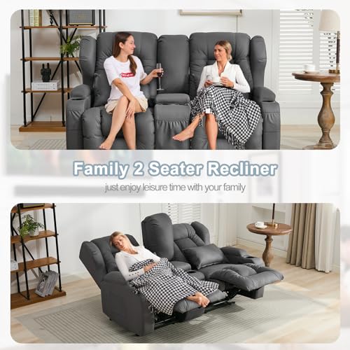 Beige RV Loveseat Recliner Sofa D511