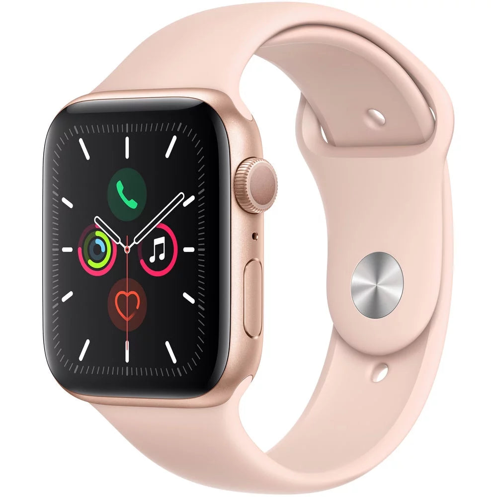 Apple Watch Series 5 GPS 44mm Gold Aluminum Case Pink Sport Band O1949