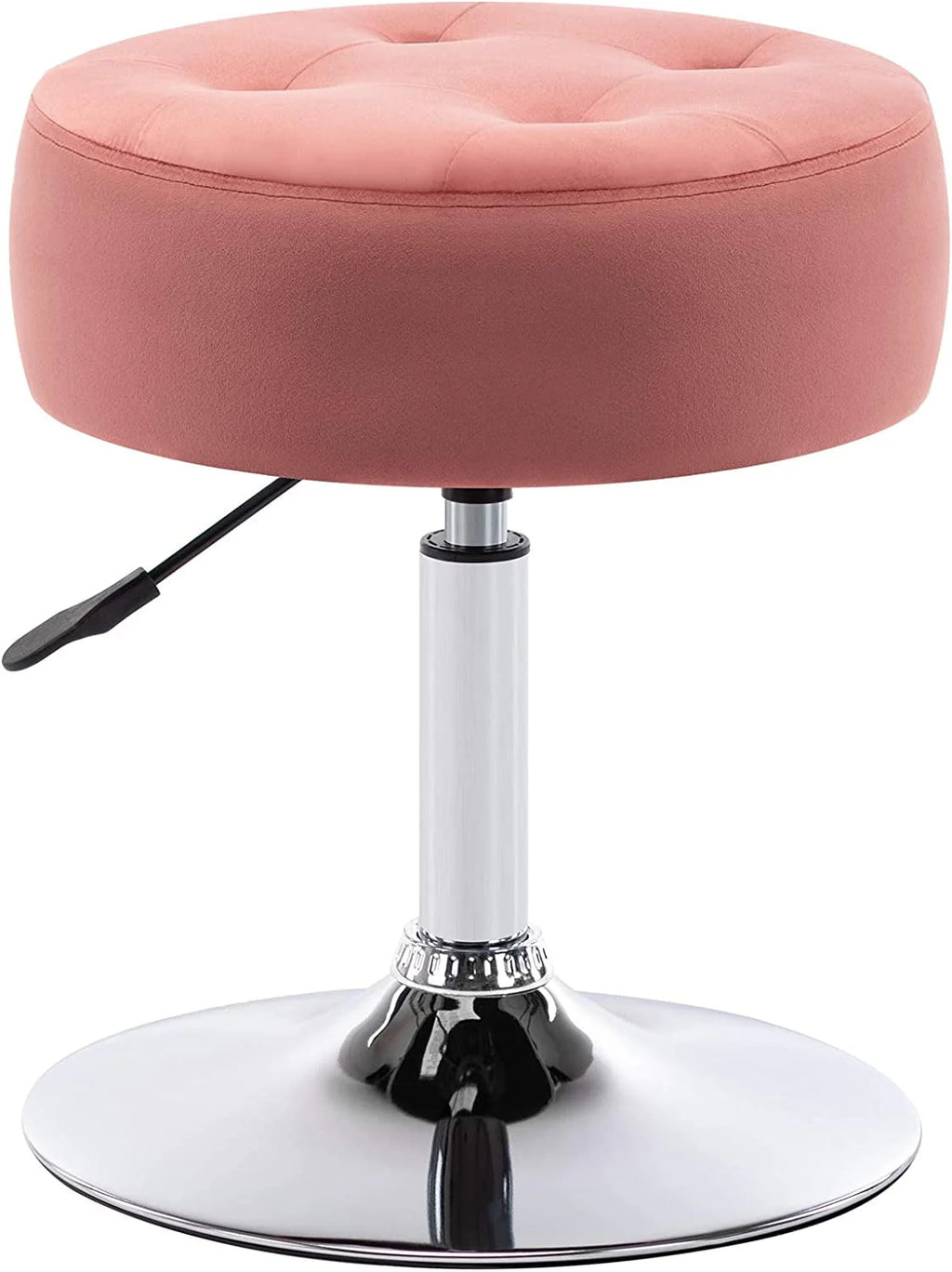 White Swivel PU Leather Vanity Stool Q354
