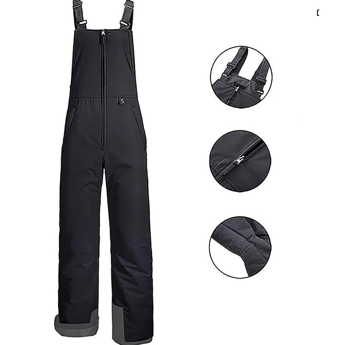 Kids Snow Pants Water-Resistant Windproof Thicken Lined Ski Pants with Snow Gaiters U57950