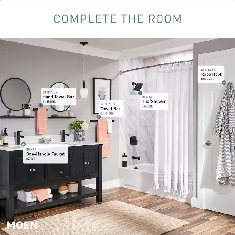 Single-Handle Tub and Shower Faucet in Matte Black Y72907
