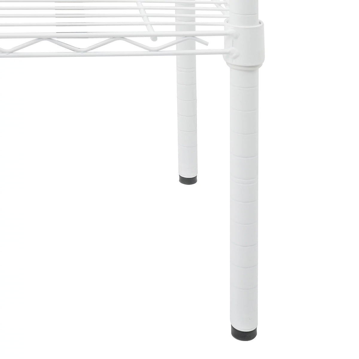 4-Tier White Wire Shelf Unit I81518