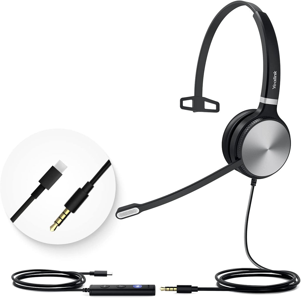 UH36-MONO Teams Certified USB Wired Noise Cancelling Headset with Mic Pack of 2 O6180
