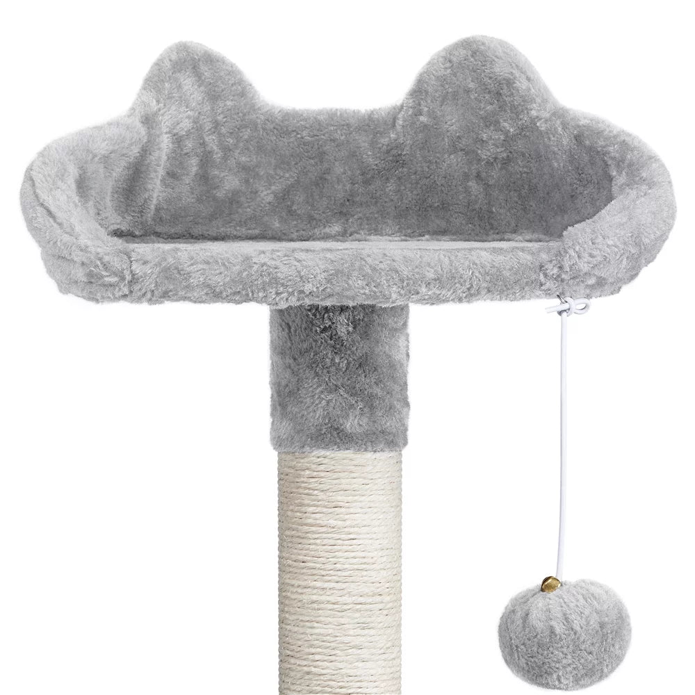 Light Gray Multilevel Cat Tree with 2 Condos O90947