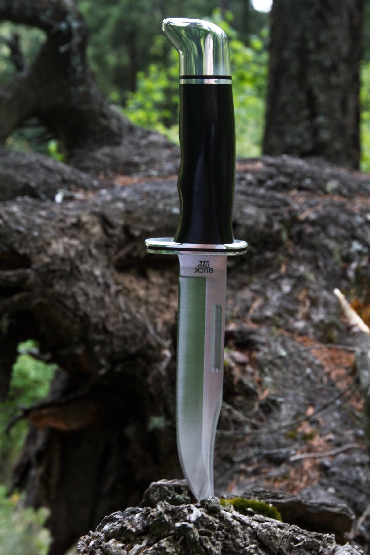 Black Fixed Blade Knife with Leather Sheath T2091