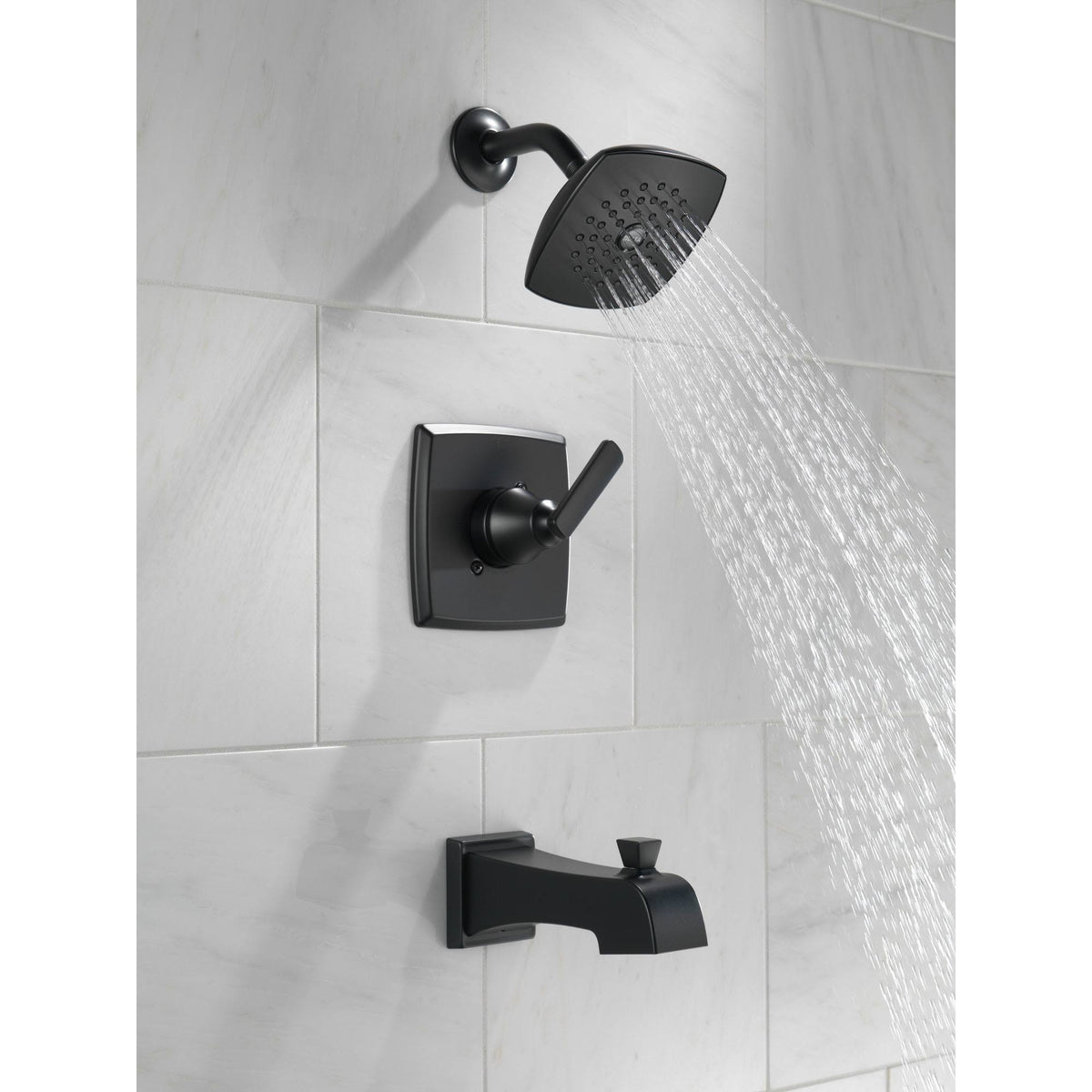 Matte Black Tub and Shower Combination D479
