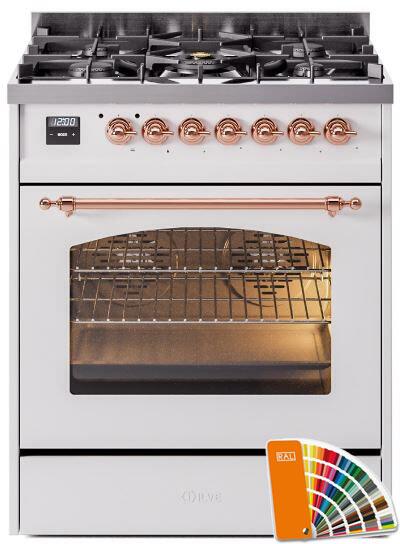 30 Dual Fuel Natural Gas Range with Copper Trim Y285