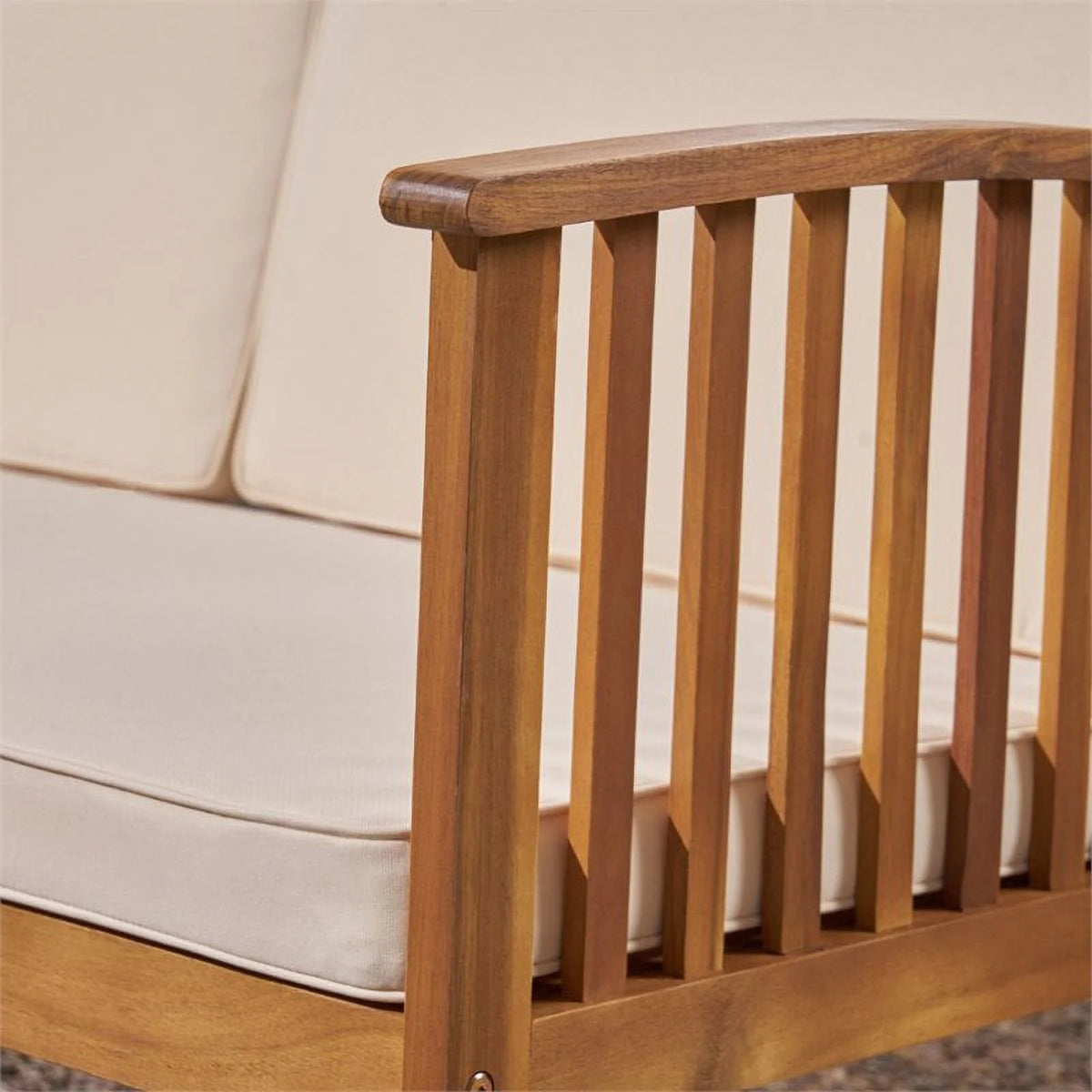 2 Piece Outdoor Acacia Wood Sofa Set Z543362