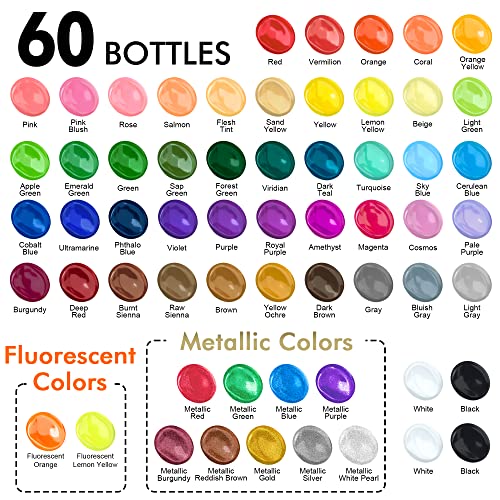 50 Colors 2oz Acrylic Paint Set M188322