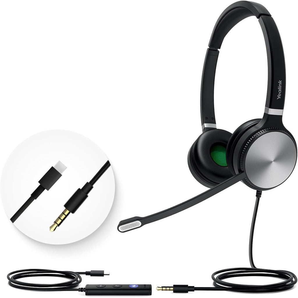 UH36-MONO Teams Certified USB Wired Noise Cancelling Headset with Mic Pack of 2 O6180