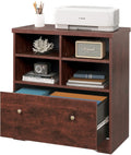 Cherry Wood File Cabinet with 1 Drawer W3997