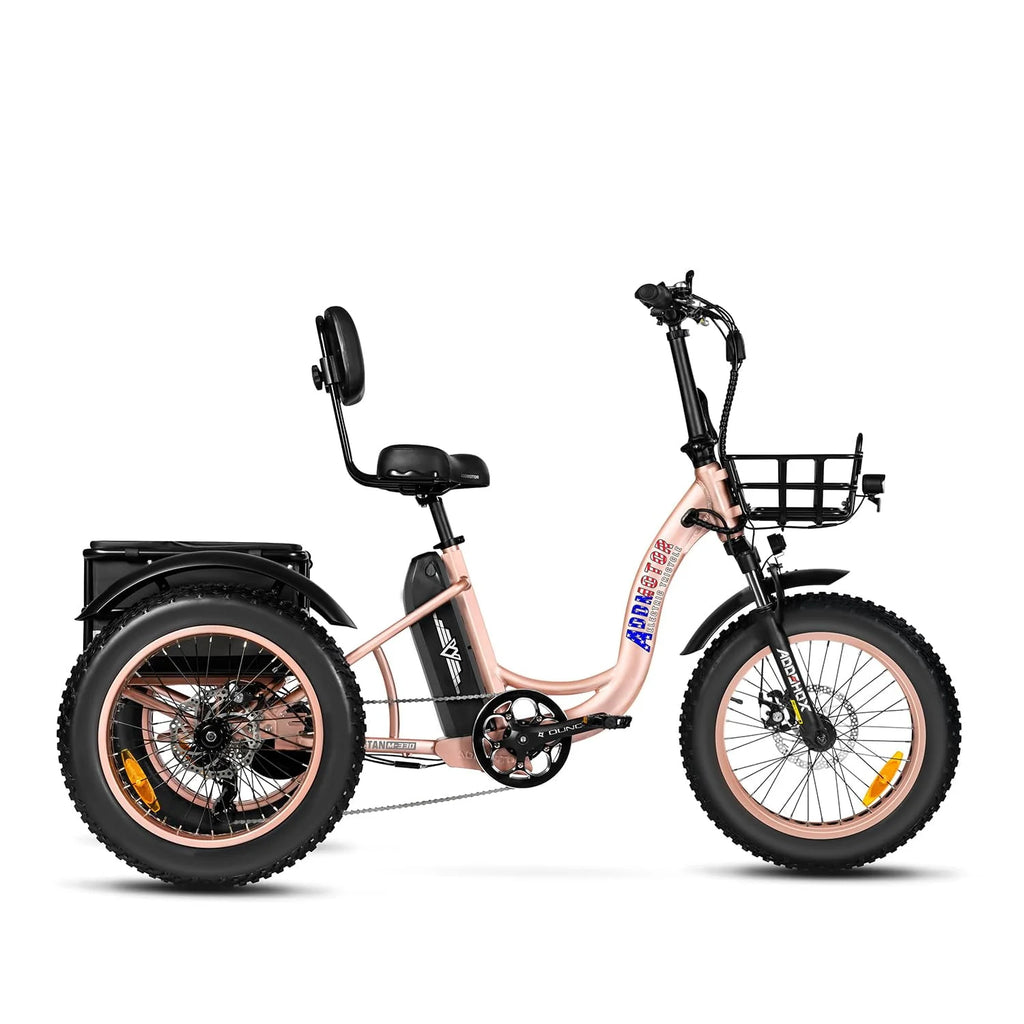Step-Thru Fat Tire Electric Trike with Basket, 750W 48V 20Ah Black X379742