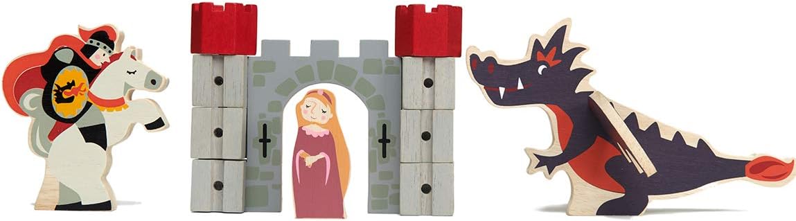 Wooden Medieval Castle Set for Toddlers, Pack of 2 X236198