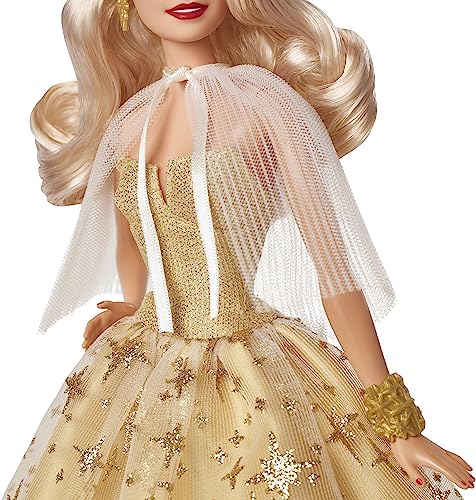 Black Hair Golden Gown Collectible Doll with Doll Stand & Certificate of Authenticity D823