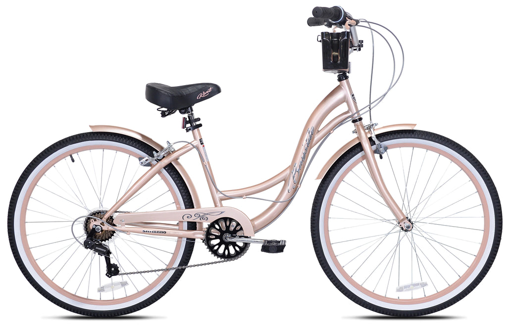 26 In. Rose Gold Women's Cruiser Bike A1355