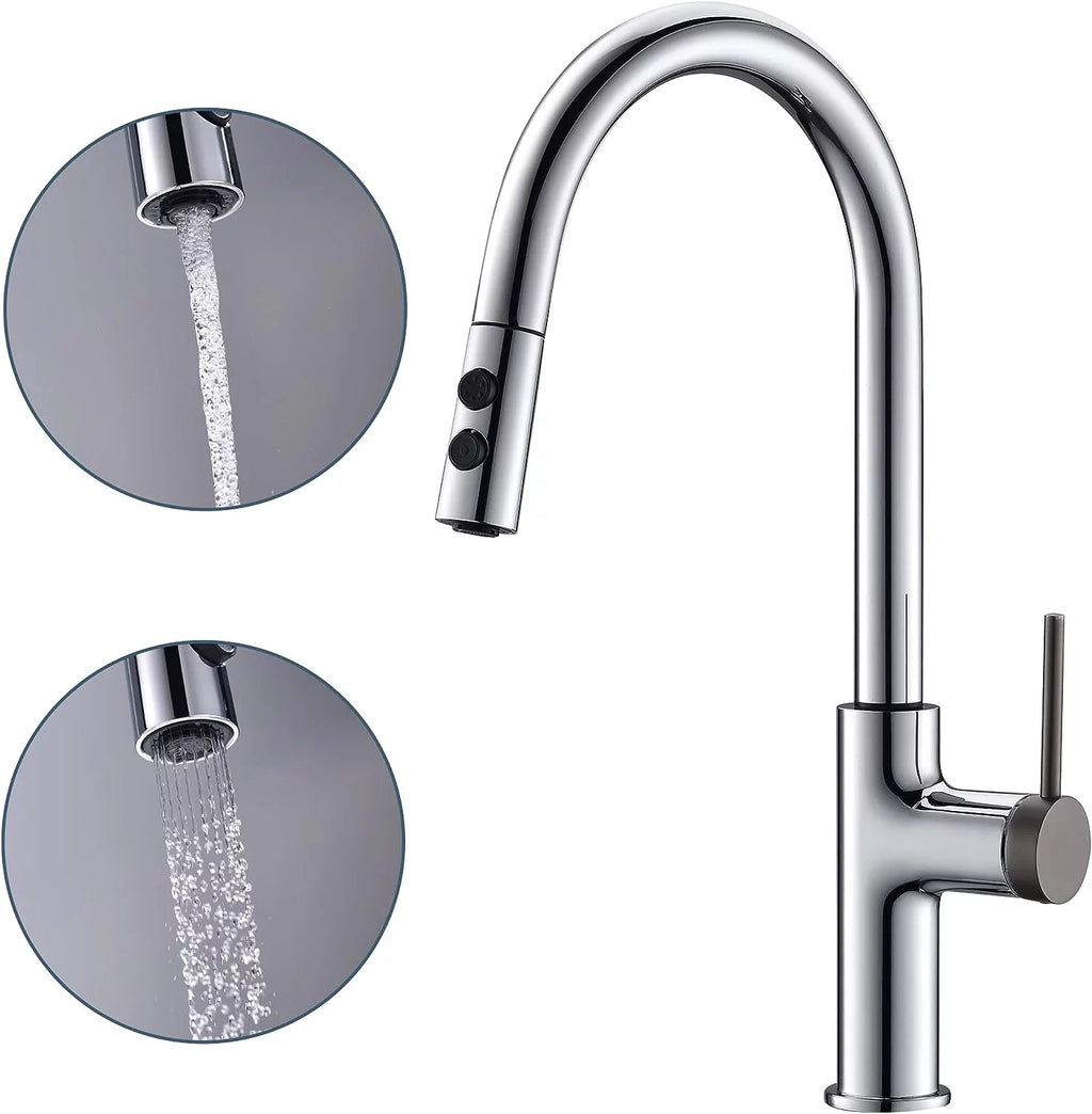 Chrome Pull Down Sprayer Kitchen Faucet I46434