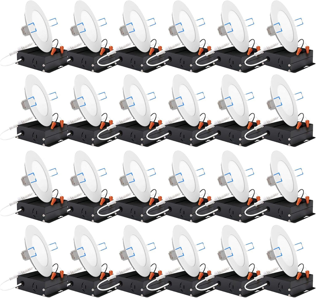 24 Pack 6 Inch LED Recessed Lighting 3000K Dimmable 14W 850 LM Q55295