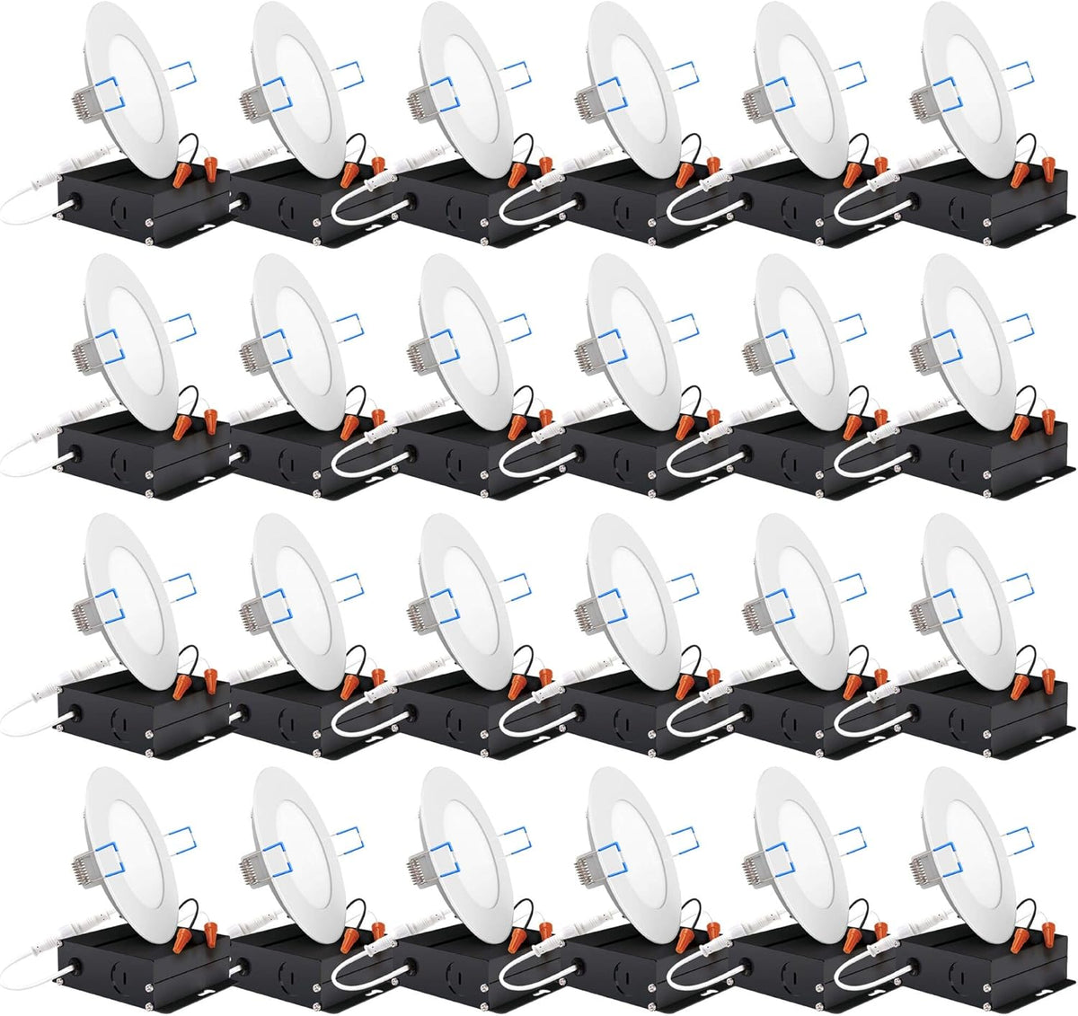 24 Pack 6 Inch LED Recessed Lighting 3000K Dimmable 14W 850 LM Q55295