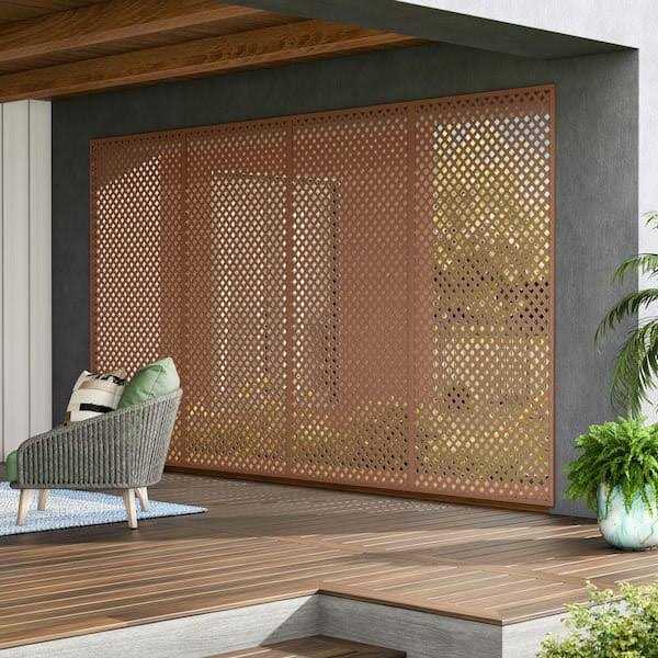 4 ft x 8 ft Privacy Diamond Vinyl Lattice T502717
