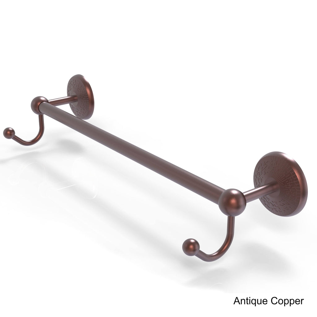 Antique Copper 36 inch Towel Bar with Hooks K4372