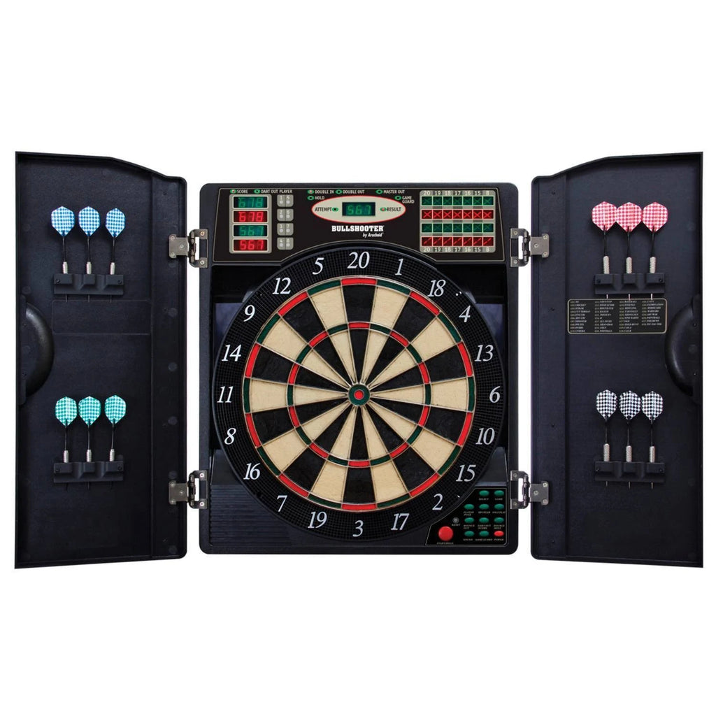 LED Electronic Dartboard Cabinet Set U73608
